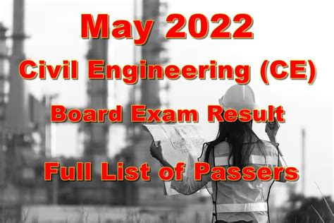 civil engineering board exam 2022|RESULT: May 2022 Civil Engineer CE board exam top 10 passers.
